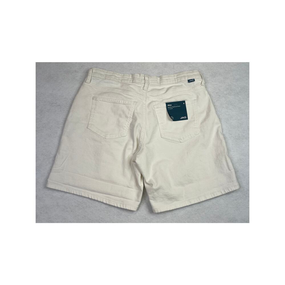NWT Jag Alex Boyfriend Short, White, Sz 6, - Picture 2 of 7